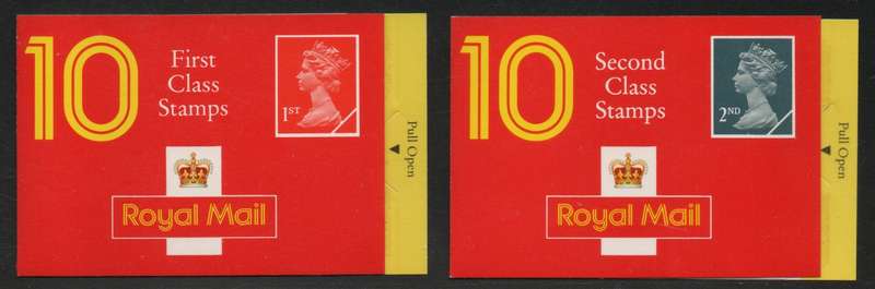 Great Britain 1989 2 Booklets 4 x 1st class & 4 x 1st class umm. SG HA2 & HB2. Cat £49 (2018)