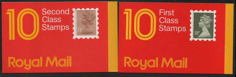 Great Britain 1987 Booklets £1,30 & £1,80 unmounted mint.  SG GI1 & GO1. Cat £8,25 (2018)