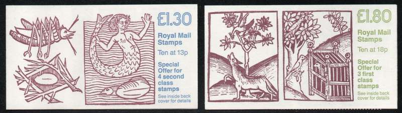 Great Britain 1988 Linnean Society 2 Booklets umm.  SG FL12A & FU6A. Cat £7,15 (2018)