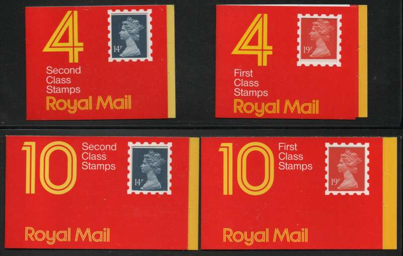Great Britain 1988 4 Booklets 56p, 76p, £1,40 & £1,90 umm. SG GB1, GD1, GK1 & GP1. Cat £22,50 (2018)