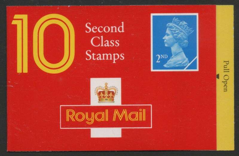 Great Britain 1991 £1,70 Booklet 10 2nd class stamps unmounted mint. SG HC7. Cat £7,50 (2018)