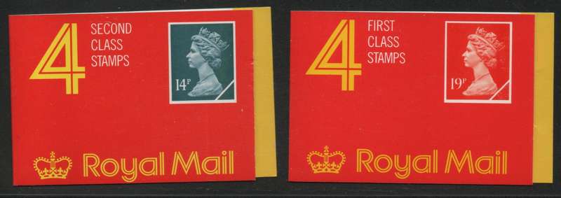 Great Britain 1988 2 Booklets 4 x 14p & 4 x 19p stamps umm. SG GB3 & GD3. Cat £9 (2018)