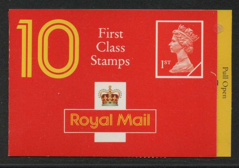 Great Britain 1990 Booklet 10 x 1st class stamps unmounted mint. Questa print. SG HD4. Cat £9 (2018)
