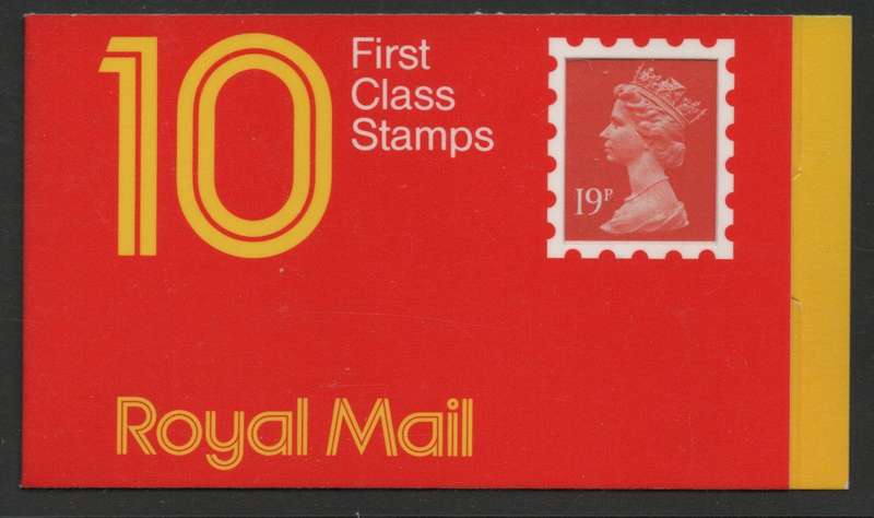 Great Britain 1988 £1,90 Booklet containing 10 x 19p stamps umm. SG GP1. Cat £6,50 (2018)