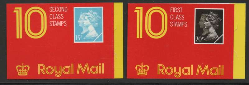 Great Britain 1990 2 Booklets 15p & 20p x 10 stamps umm. Walsall printing. SG JC3 & JD3. Cat £15,25