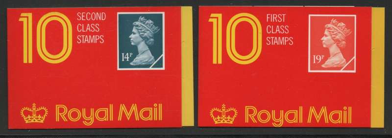 Great Britain 1988 2 Booklets 14p & 19p x 10 stamps umm. Harrison printing. SG GK3 & GP3. Cat £12