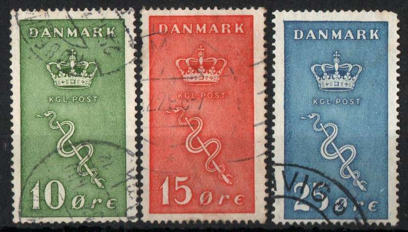 Denmark 1929 Danish cancer research set of 3 very fine used. SG 252-254. Cat £53 (2013)