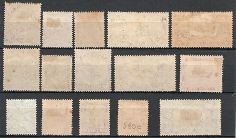 New Zealand 1935-36 Definitive simplified set of 15 mounted mint. SG between 556-590. Cat £50 (2013)