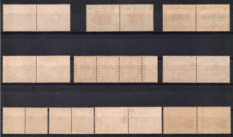 South West Africa 1927-30 Pictorials of SA ovpt S.W.A. set of 10 pairs lmm. SACC 81-90. Cat R12750