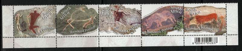 South Africa 2006 Rock Art in South Africa strip/set of 5 umm. SACC 1758-1762. Cat R100 (2023-25)