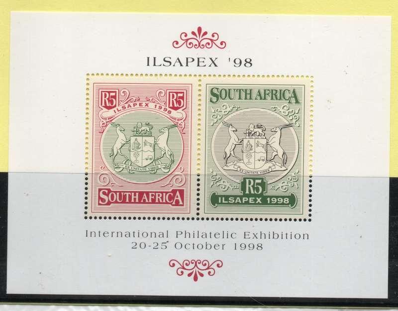 South Africa 1998 "Ilsapex '98" Mini Sheet unmounted mint. SACC 1156. Cat R120 (2025)