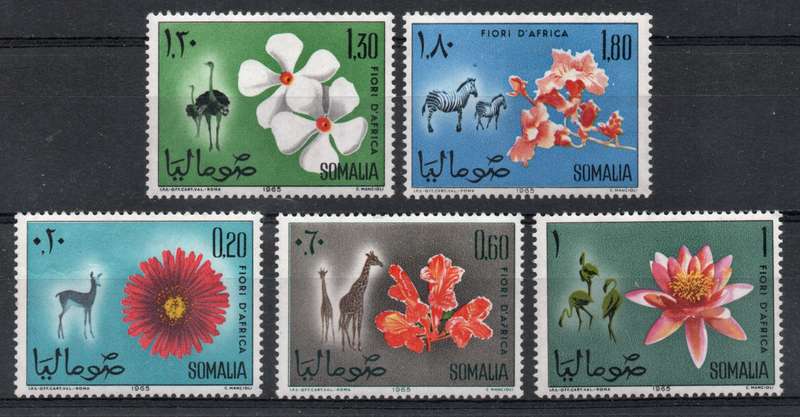 Somalia 1965 Fauna & Flora set of 5 lightly mounted mint. SG 431-435. Cat £5 (2012)