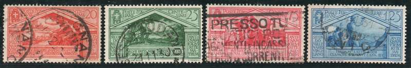 Italy 1930 `Virgil birth centenary` part set of 4 very fine used. SG 291-2 & 295-6. Cat £17,20(2013)