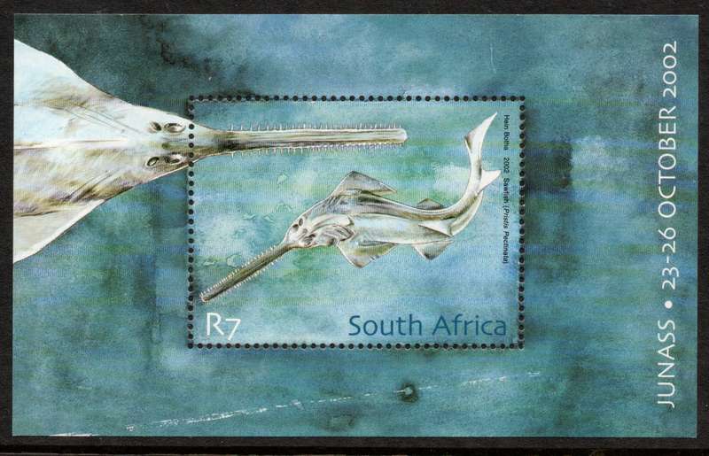 South Africa 2002 Junass (Sawfish) Mini Sheet unmounted mint. SACC 1512. Cat R130 (2025)