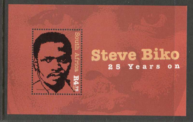 South Africa 2002 Steve Biko Mini Sheet unmounted mint. SACC 1510. Cat R80 (2025)