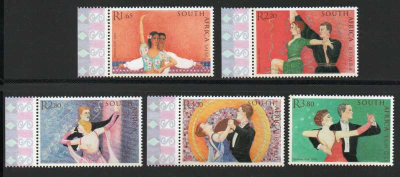 South Africa 2003 Ball Room Dances set of 5 unmounted mint. SACC 1551-1555. Cat R130 (2023-25)