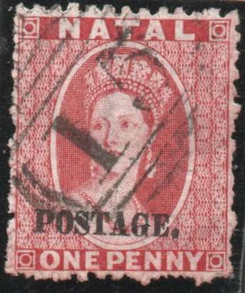 Natal 1869 1d rose Type V very fine used. SACC 54. Cat R1000 (2023-25)