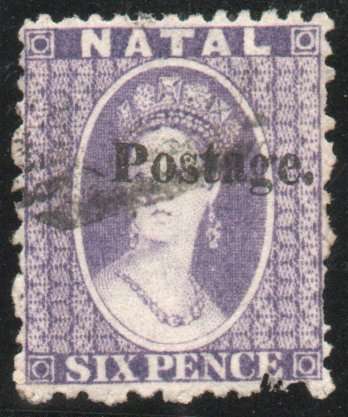 Natal 1869 6d lilac-mauve Type II very fine used. SACC 35. Cat R2000 (2023-25)