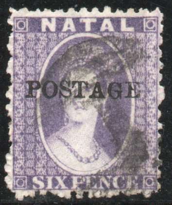 Natal 1869 6d deep violet Type I very fine used. SACC 28. Cat R2500 (2023-25)