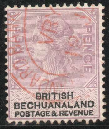 Bechuanaland 1887 definitive 3d lilac & black very fine used. SACC 12. Cat R200 (2023-25)