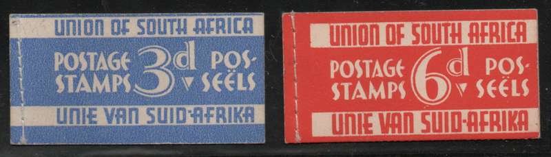 South Africa 1937 & 1938 6d and 3d booklets unmounted mint. SACC Booklets 12 & 13 Cat R950 (2023-25)