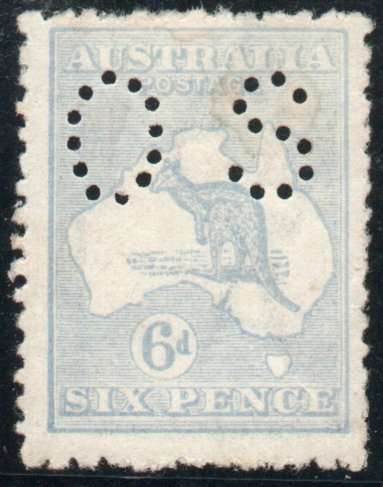 Australia 1914 Official 6d ultramarine mint no gum. SG O23. Cat £250 (2022)