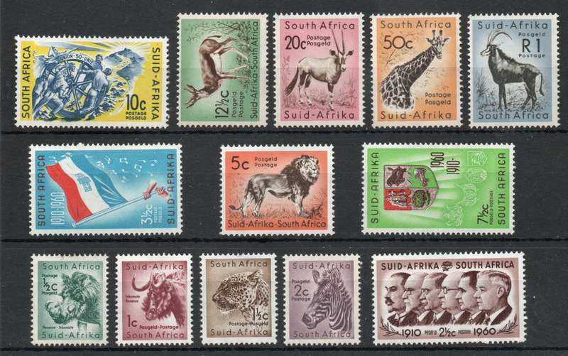 South Africa 1961 Definitive set of 13 lmm. SACC 184-196. Cat R802,50. (2023-25)