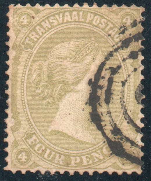 Transvaal 1878 definitive 4d sage-green very fine used. SACC 162. Cat R300 (2023-25)