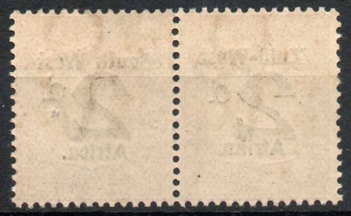 South West Africa 1923 Postage Due 2d umm var black ink smudge. SACC 10. Cat R700 (2023-25)