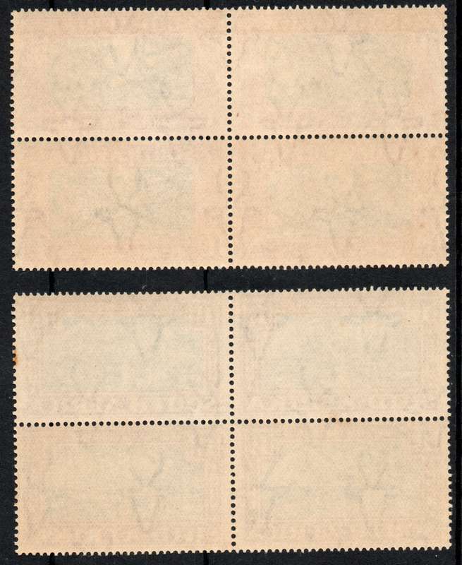 South Africa 1938 Voortrekker Commemoration set of 2 in blocks of 4 umm. SACC 79-80. Cat R800.