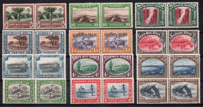 South West Africa 1931 Definitive set of 12 perf up unmtd mint. SACC 103a - 114a Cat R7410 (2023-25)