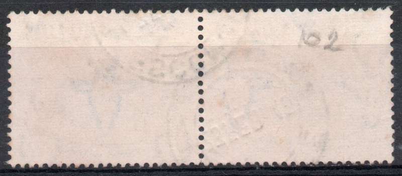 South Africa 1933-48 Hyphenated pictorial 5/- pair vfu with variety. SACC 62a. Cat R300 (2025)