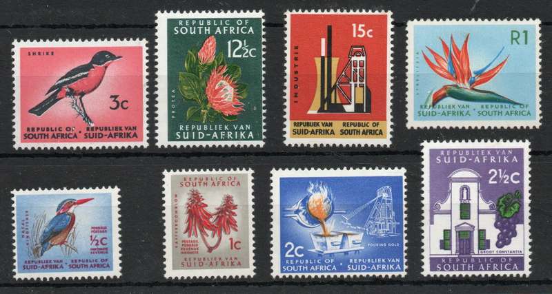 South Africa 1964-68 Definitive set of 8 unmounted mint. SACC 236-243. Cat R219 (2025)