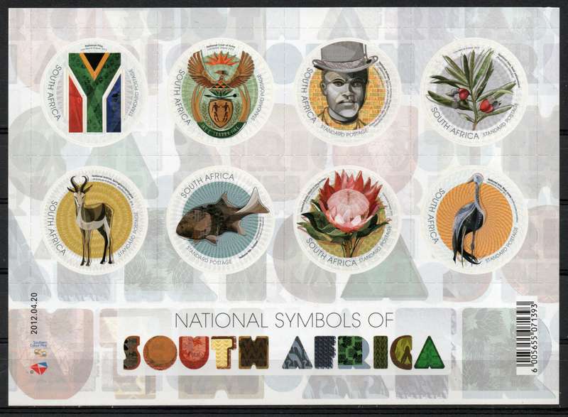 South Africa 2012 National Symbols sheet of 8 unmounted mint. SACC 2221. Cat R300 (2023-25)
