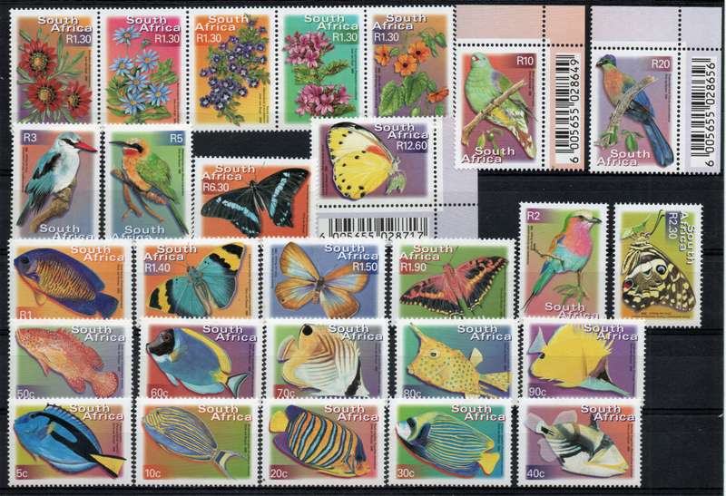 South Africa 2000 7th Definitive set of 27 unmounted mint. SACC 1293-1319. Cat R683 (2023-25)