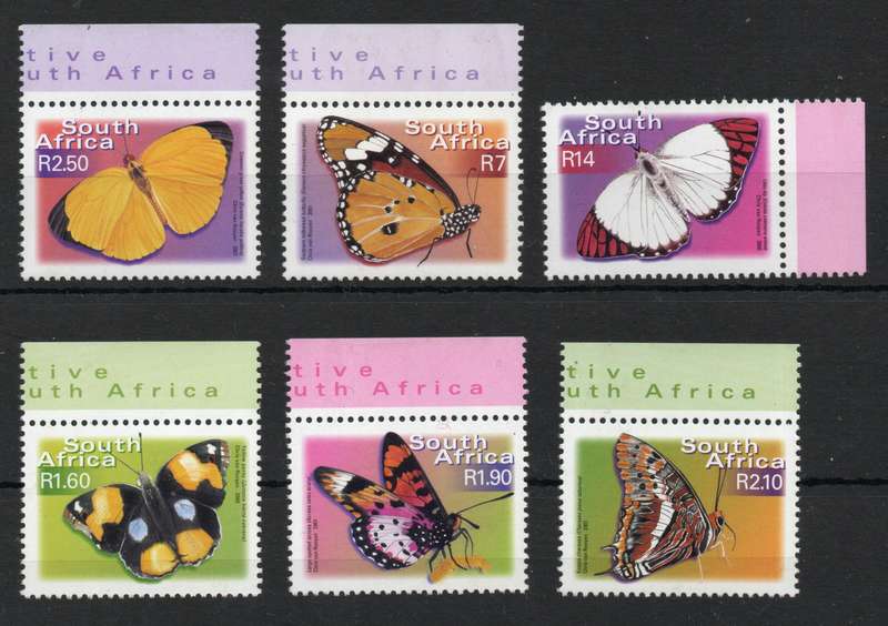 South Africa 2001 7th Definitive 6 additional values unmounted mint. SACC 1403-1408. Cat R355 (2025)
