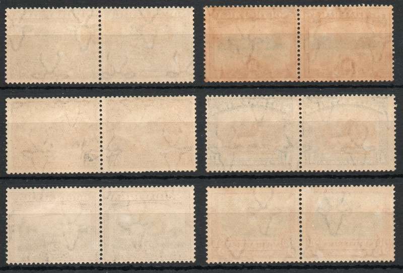 South Africa 1927 London Pictorials part set of 6 pairs lmm. SACC 33-37 & 39. Cat R11400 (2023-25)