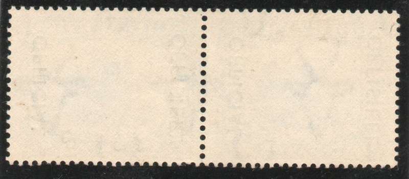 South Africa 1950-54 Official 5/- black & bluish green pair lmm. SACC 48. Cat R3500 as umm
