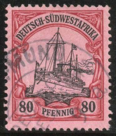 South West Africa 1901 Yacht Definitive 80pf very fine used. SACC 21. Cat R200 (2025)
