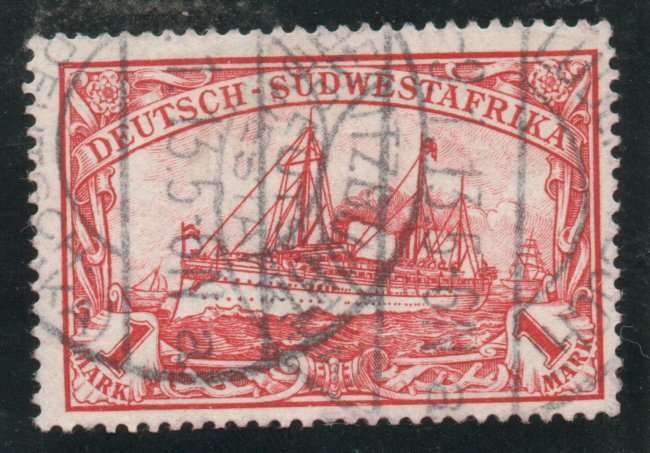 South West Africa 1901 Yacht Definitive 1 Mark red no Wmk very fine used. SACC 22. Cat R700 (2025)