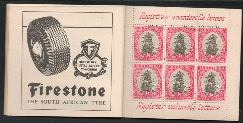 South Africa 1948 Booklet 20 complete unmounted mint. Cat R550.