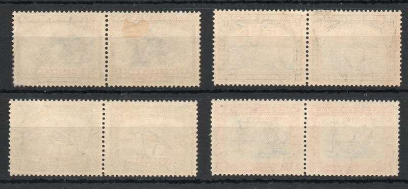 South West Africa 1931 Official set of 4 pairs lightly mounted mint. SACC 13-16. Cat R260 (2025)