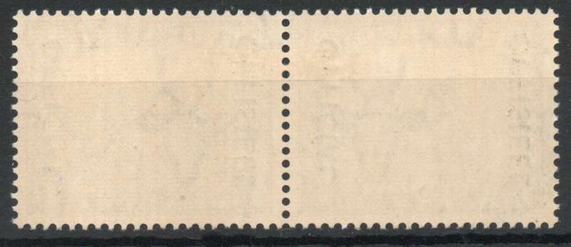 South Africa 1950-54 Official 1/- pair blackish brown & ultramarine lmm. SACC 46a. Cat R3000 as umm.