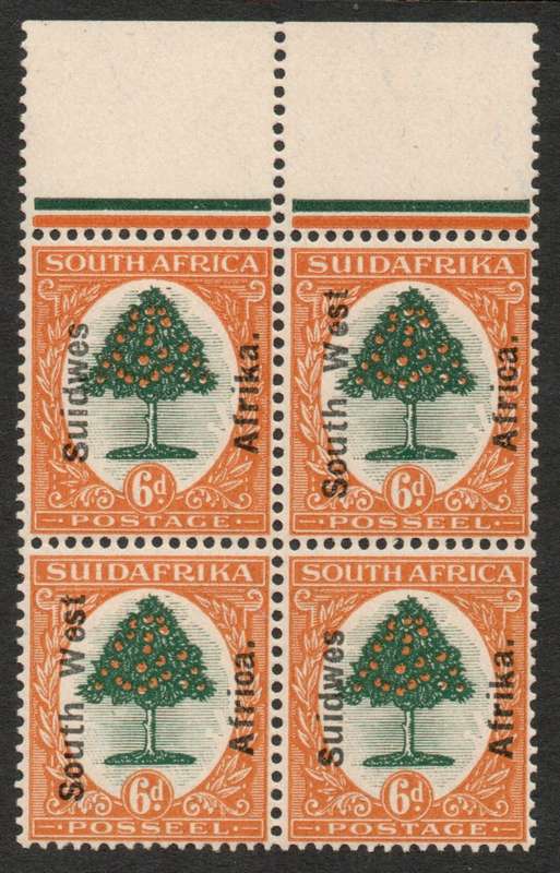 South West Africa 1927 Definitive 6d block of 4 unmounted mint. SACC 69. Cat R720 (2025)