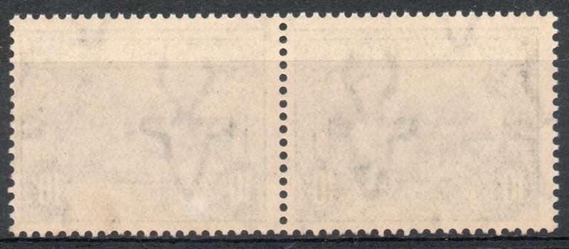 South Africa 1933-48 Hyphenated Pict 10/- blue & blackish brown pair umm. SACC 63a. Cat R2000 (2025)