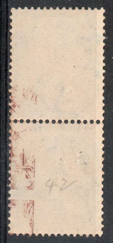 South Africa 1930-45 Roto Printing ½d coil stamps vertical pair mint. SACC 42a. Cat R50