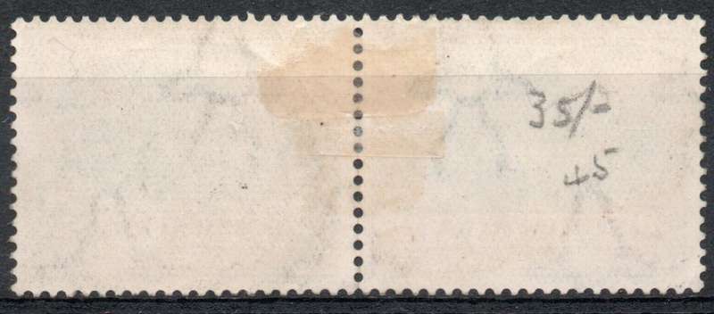 South Africa 1930-45 Definitive 3d pair black & red inverted wmk vfu. SACC 45a. Cat R600 (2025)