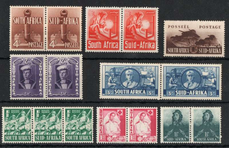 South Africa 1941-42 Large War set of 8 units unmounted mint. Cat R945 (2025)