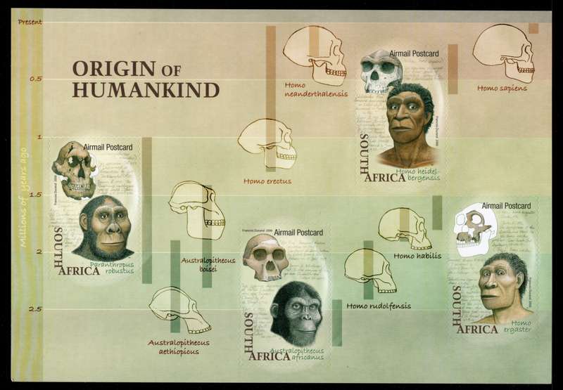 South Africa 2006 Origin of Mankind sheet of 4 unmounted mint. SACC 1816. Cat R220 (2023)