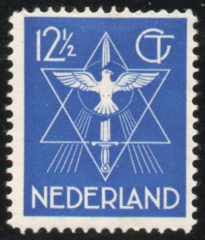 Netherlands 1933 Peace Propaganda 12½c blue mounted mint. SG 412. Cat £13,50 (2012)
